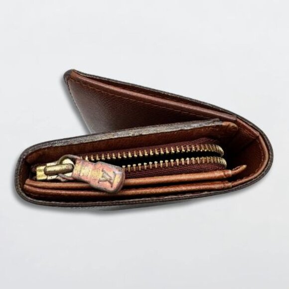 Louis Vuitton Tresor Bifold Wallet Porte Monnaie Vier Monogram Canvas Brown OS - Picture 5 of 13